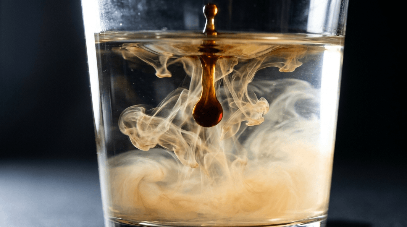 Dilution progressive de la caféine dans l'organisme