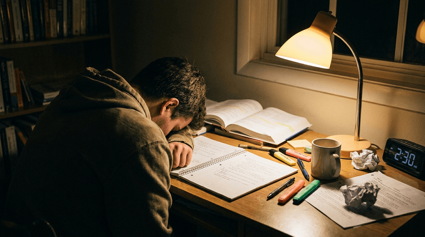 Illustration — Students: how to stay focused during exam revision