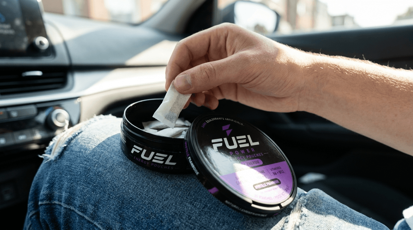 FUEL POWER nicotine-free sublingual pouch format