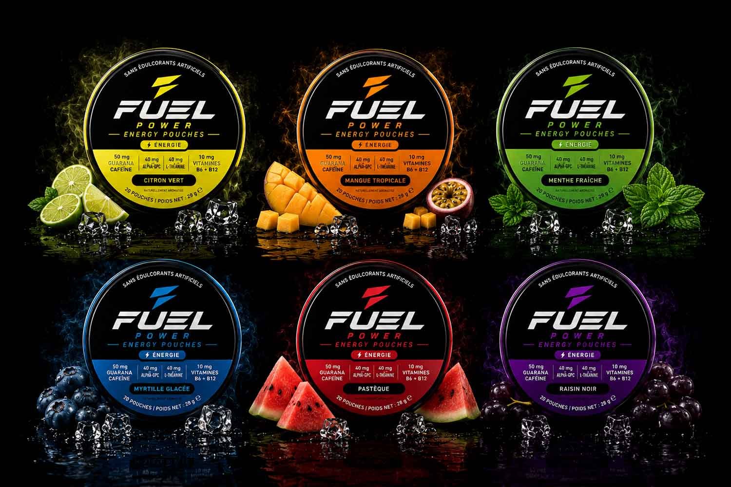 Les 6 saveurs FUEL POWER